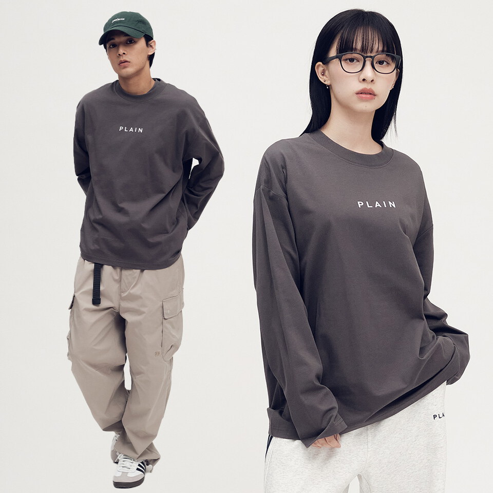 PLAIN 多色logo長TEE