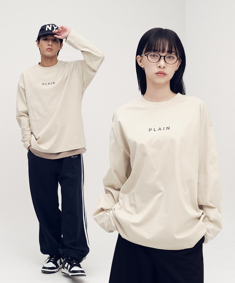 PLN0140 PLAIN 多色logo長TEE