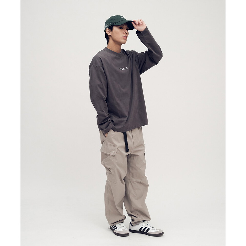 PLAIN 多色logo長TEE