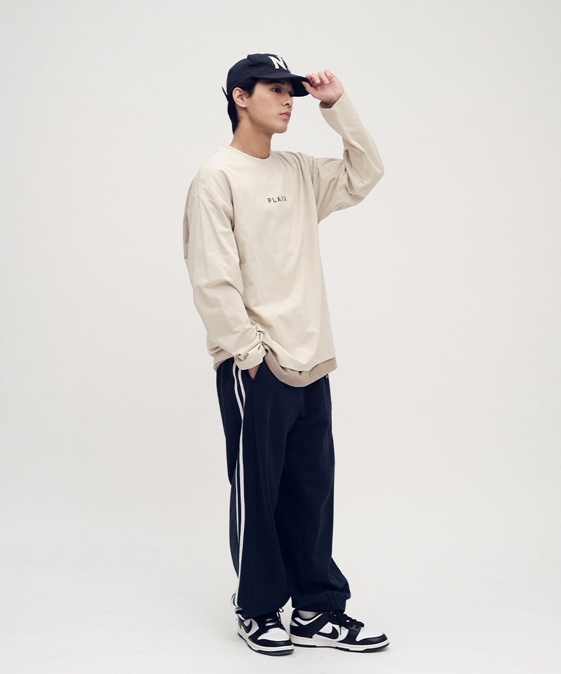 PLN0140 PLAIN 多色logo長TEE