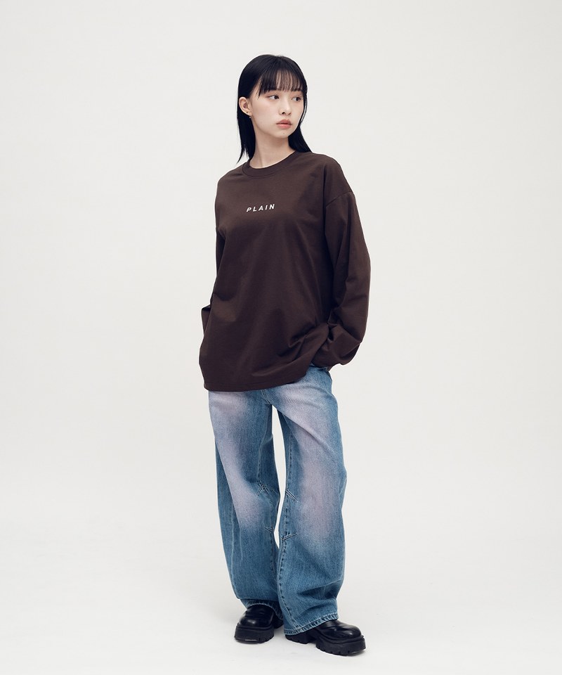 PLN0140 PLAIN 多色logo長TEE