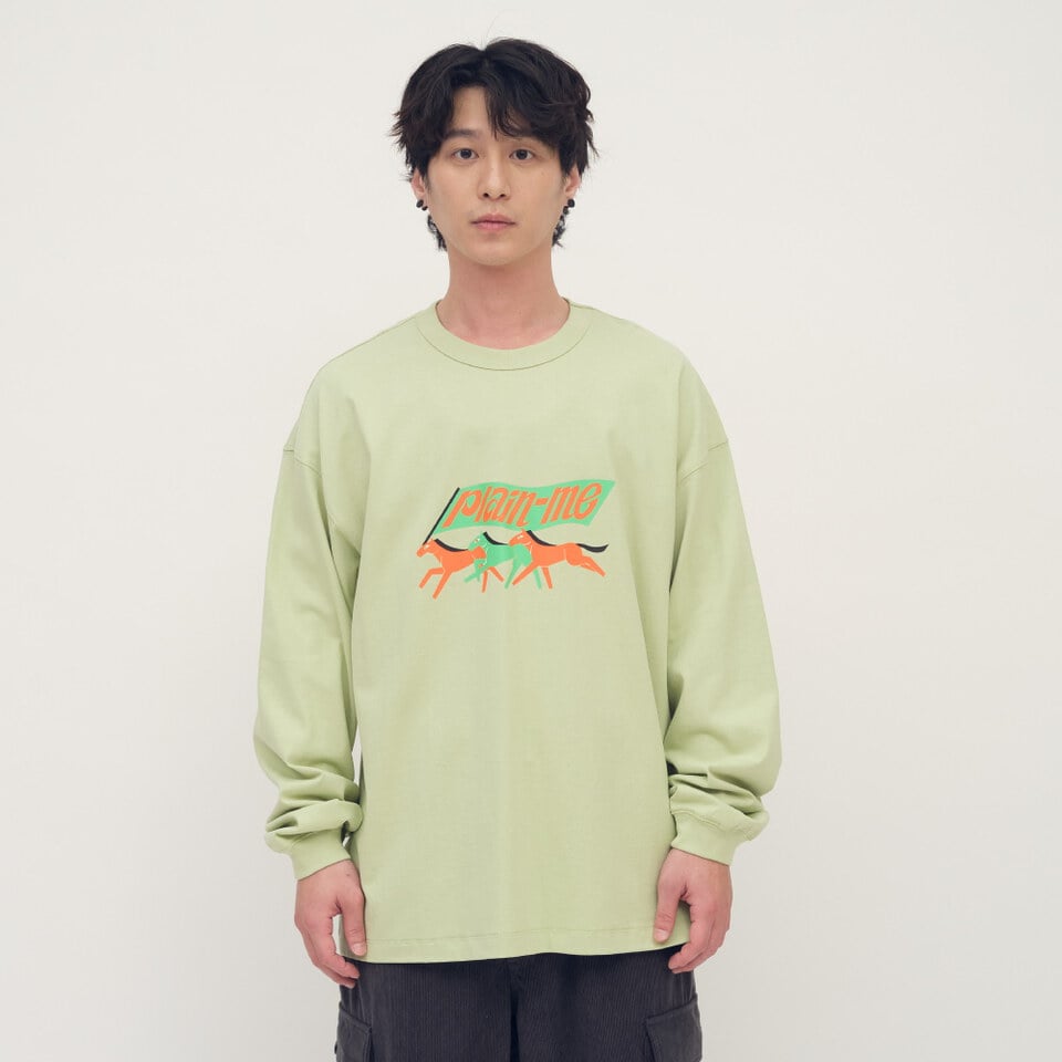 PLN0146-261 馬到成功長袖圖TEE