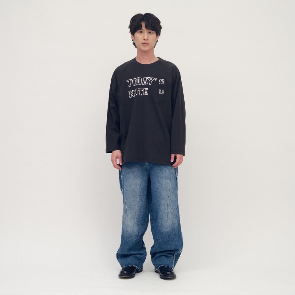 clip by clip 水洗印刷口袋TEE