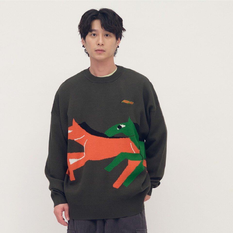 馬到成功針織毛衣