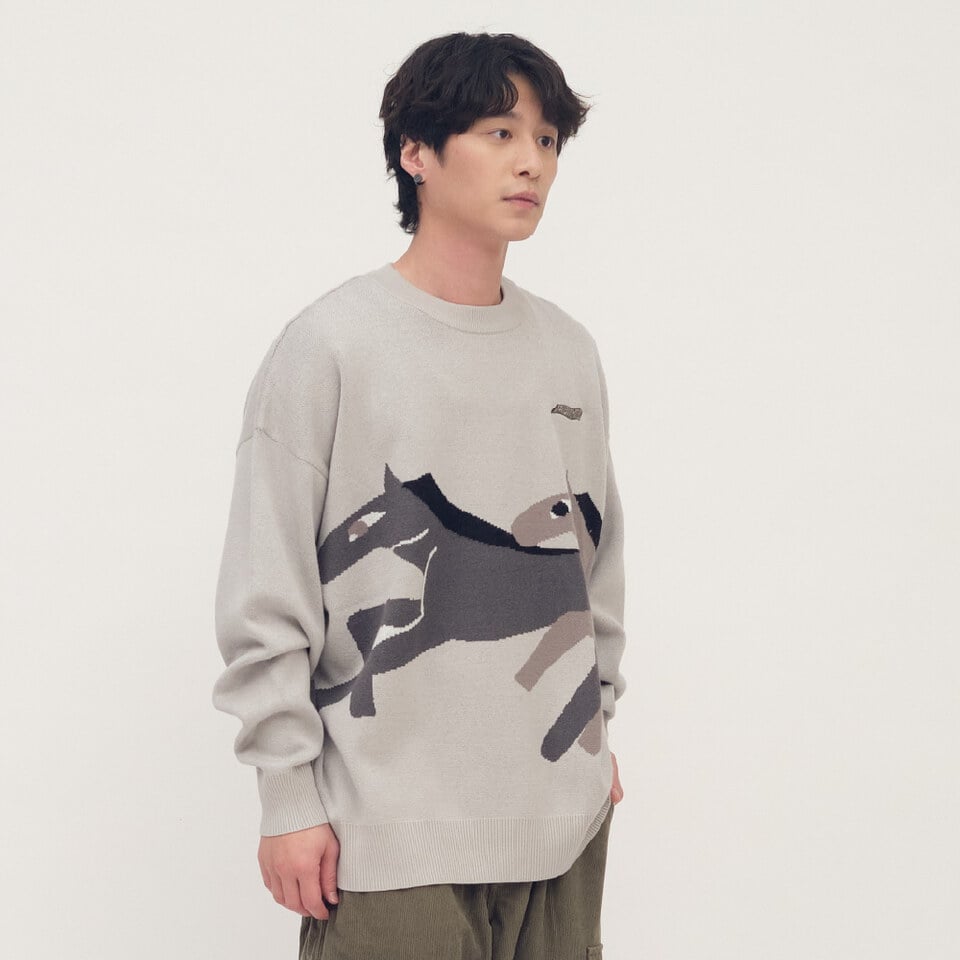 馬到成功針織毛衣