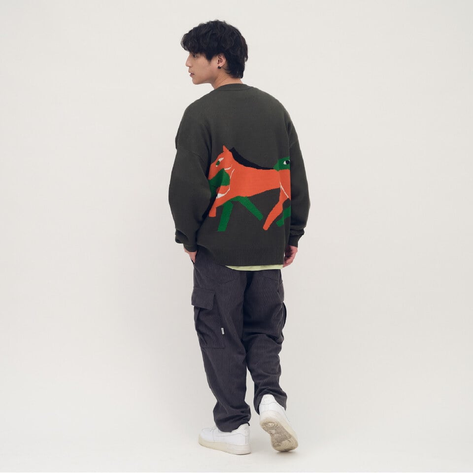 馬到成功針織毛衣