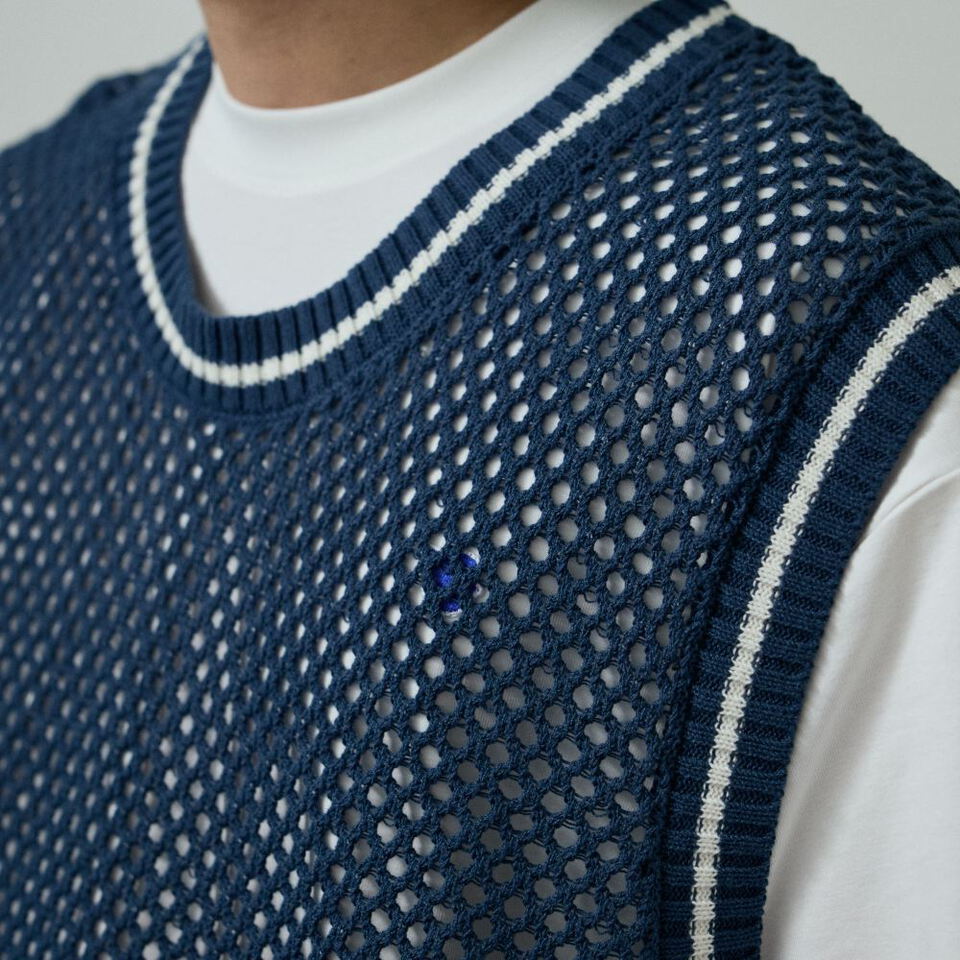 clip by clip 蜂巢氣泡針織背心