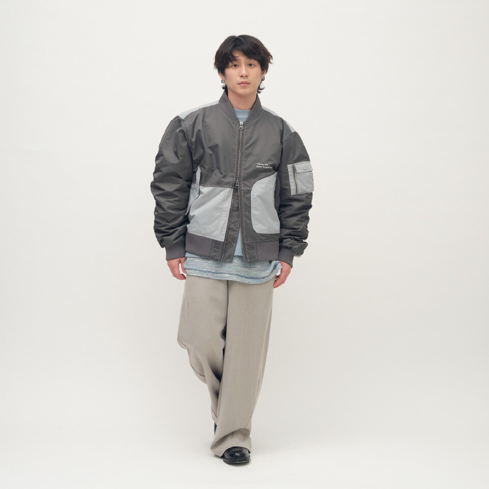 clip by clip 拼接MA-1夾克外套