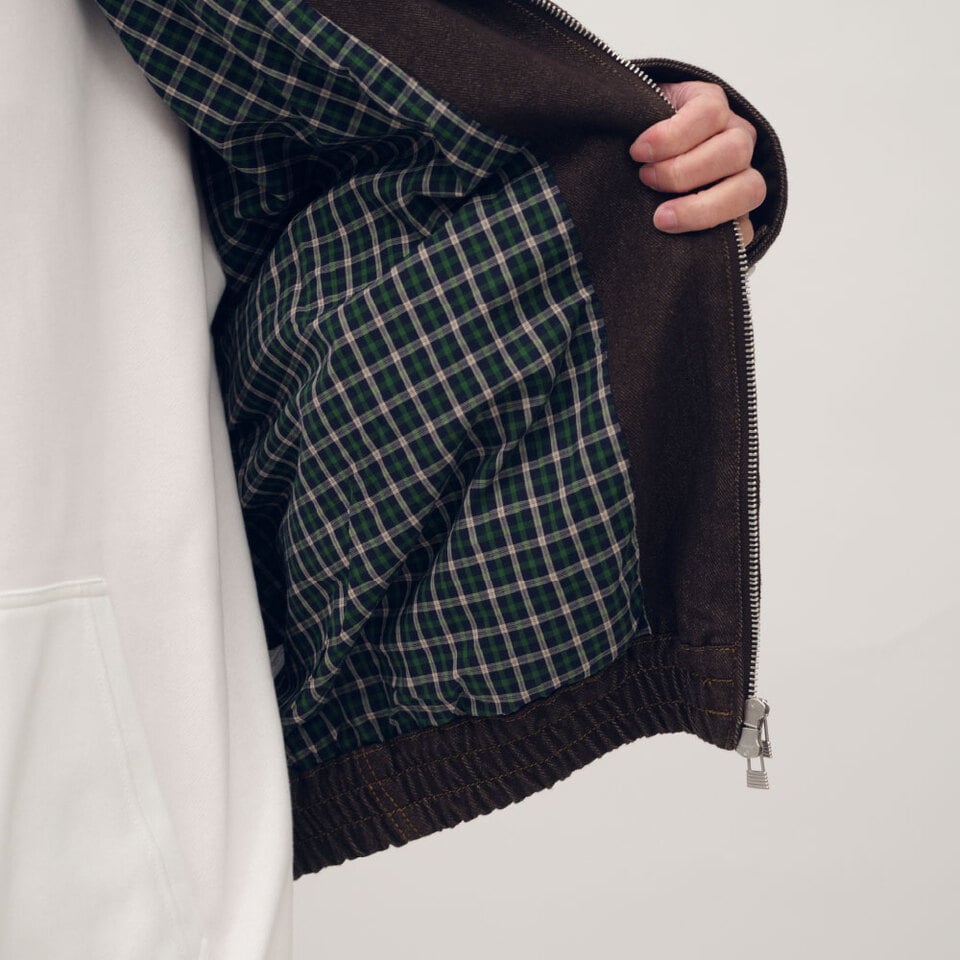 PLAIN斜紋棉剪裁短版夾克