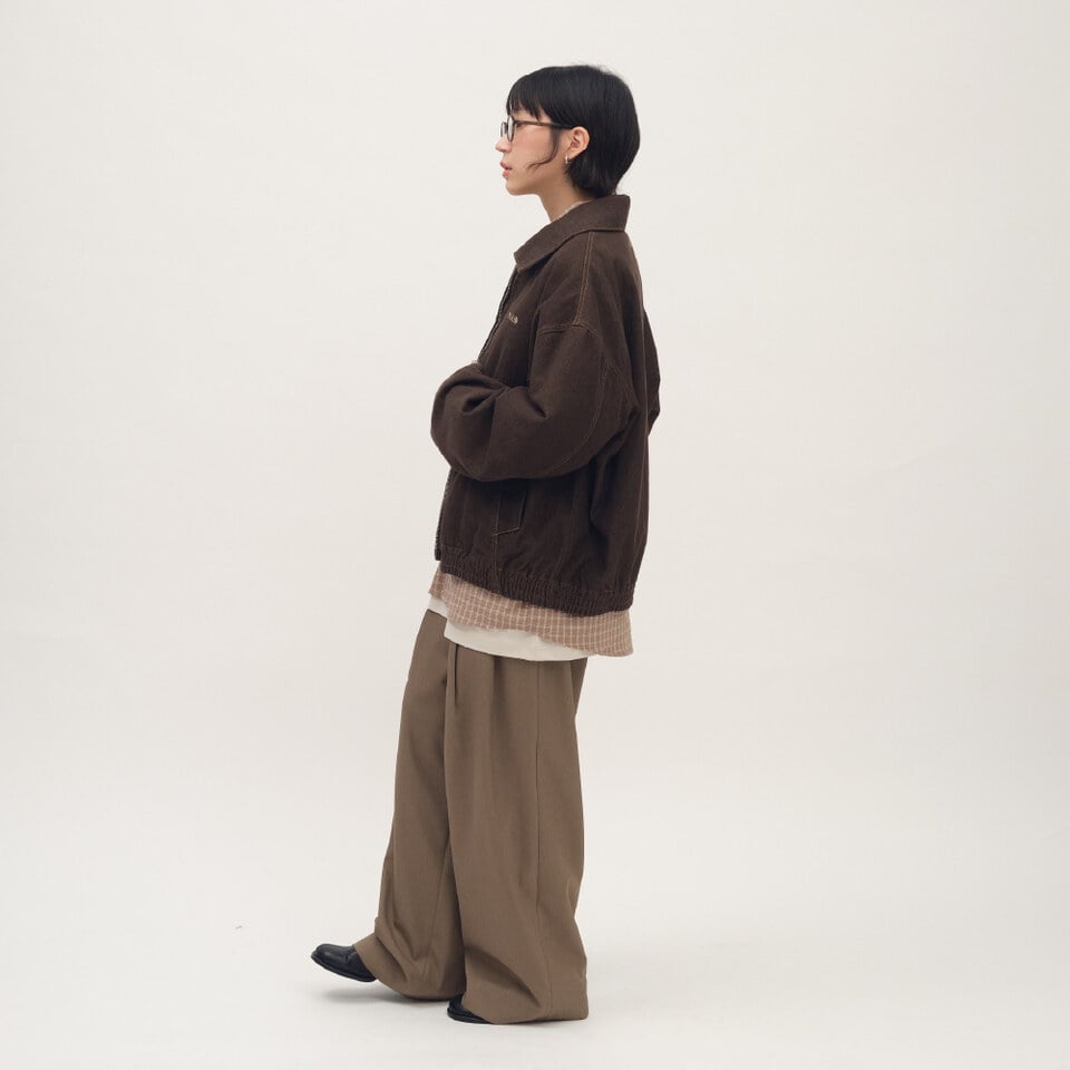 PLAIN斜紋棉剪裁短版夾克