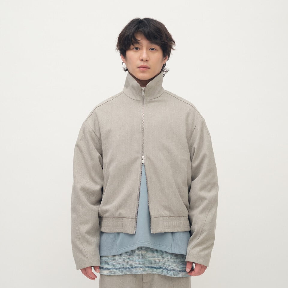 PLN11118-261 Timelly毛料立領拉鍊夾克