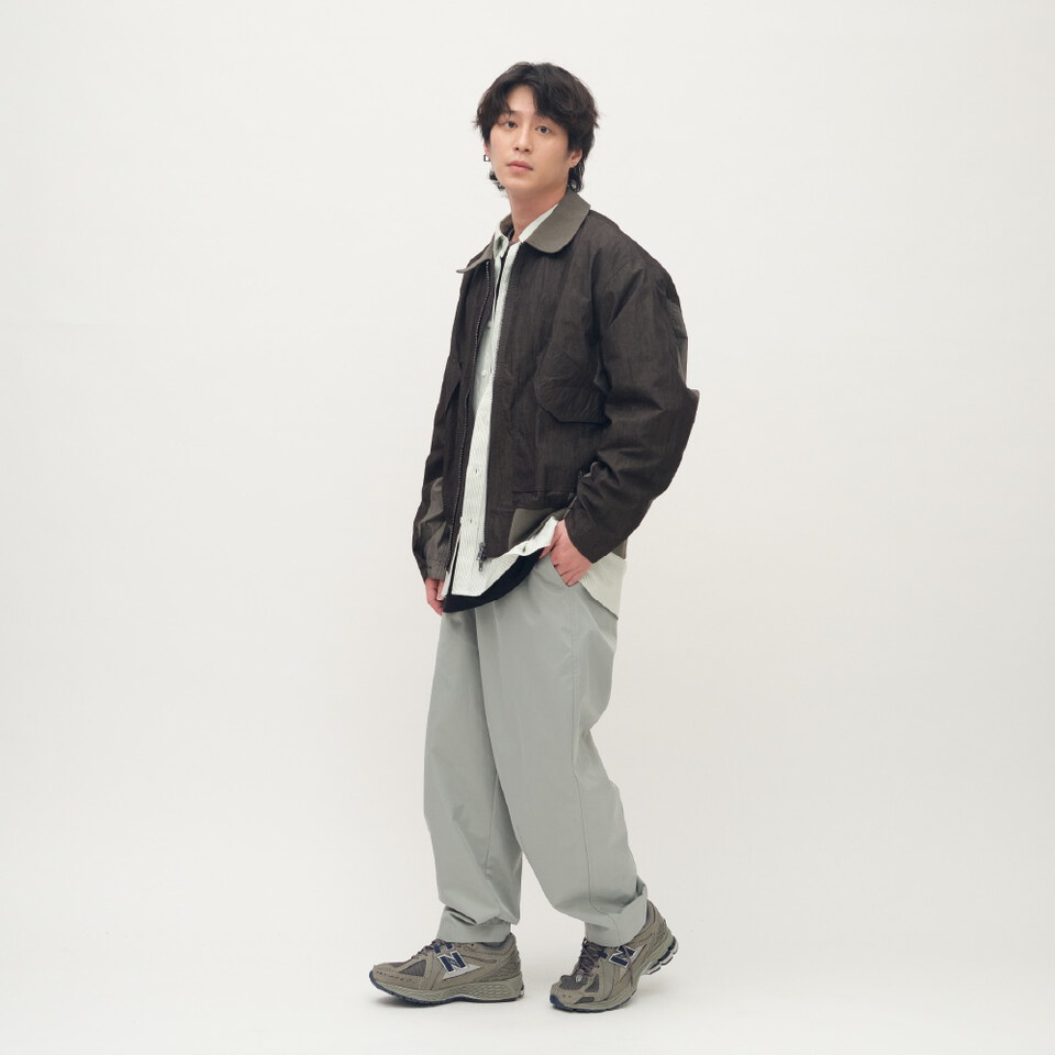 拼接軍風寬版外套