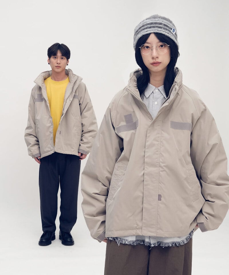 PLN1195-252 【預購】防潑水立領連帽鋪棉外套