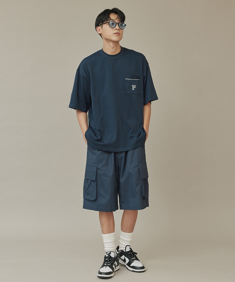 抗撕裂立體口袋六分褲