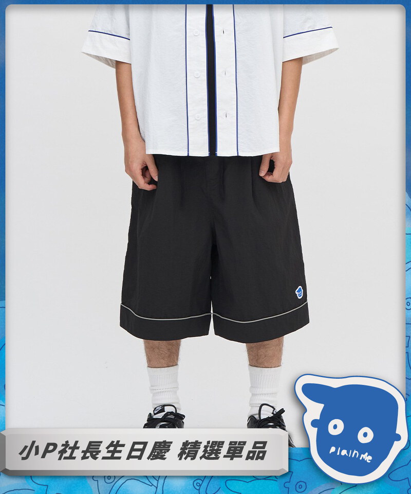小P觀賽棒球七分短褲
