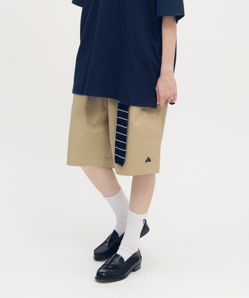 PLN1733-252 機車刺繡卡其短褲