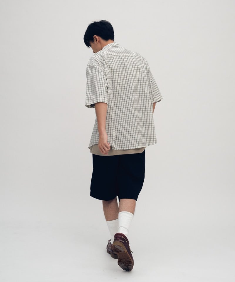 機車刺繡卡其短褲