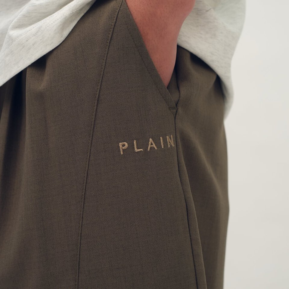 PLAIN刺繡EASY短褲