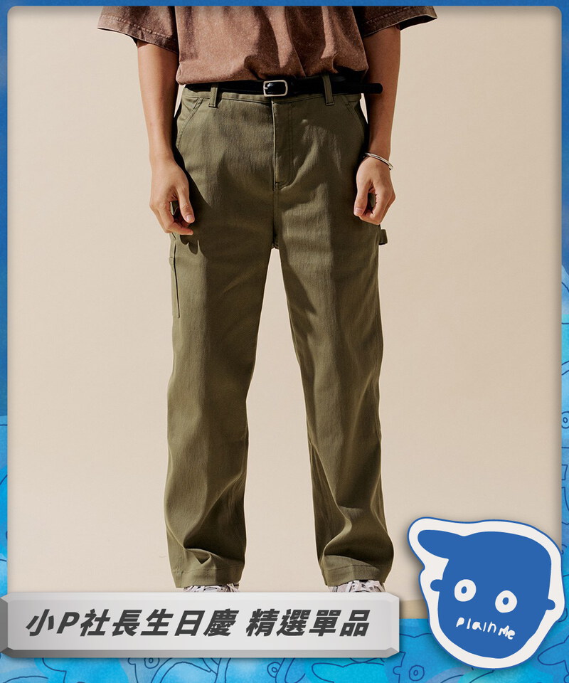 PLN1803-232 吸濕排汗直筒畫家長褲