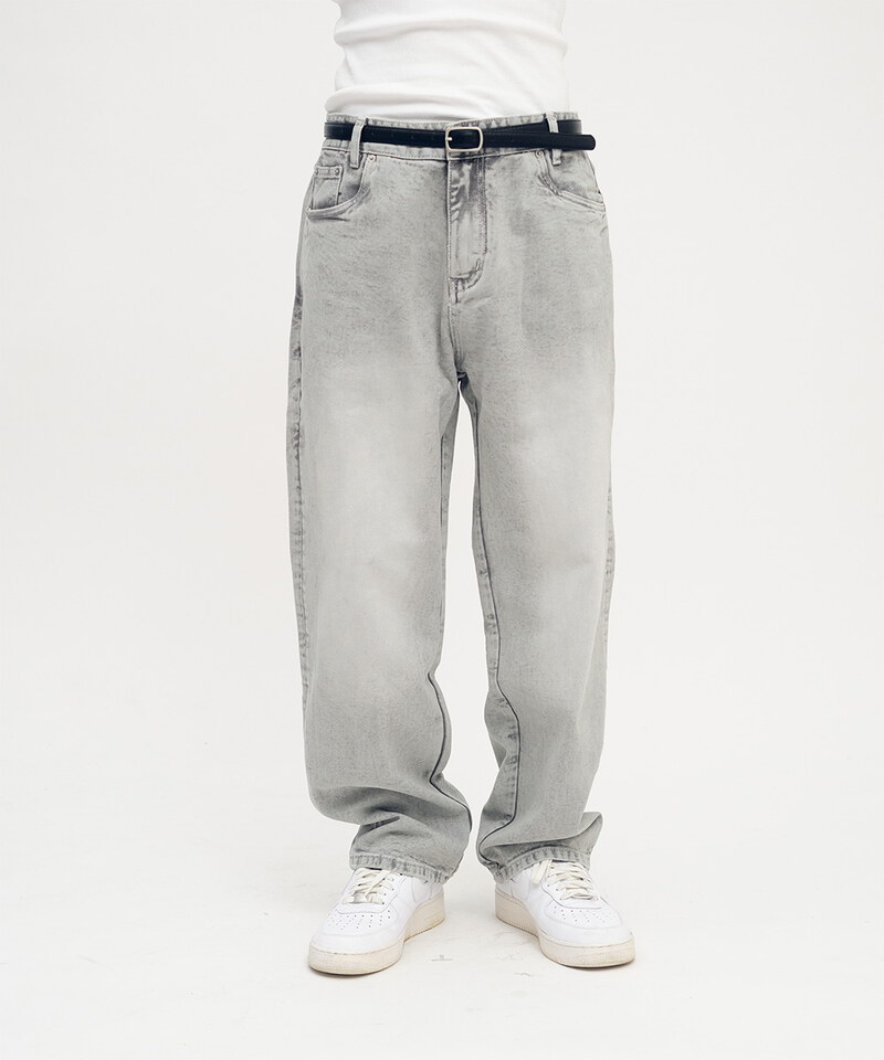 HERO丹寧修身直筒長褲