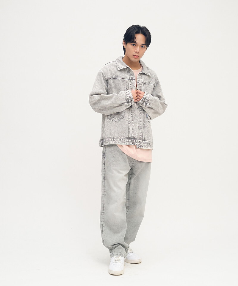 HERO丹寧修身直筒長褲