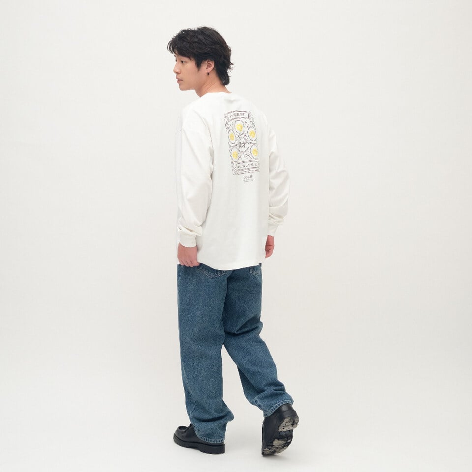 PLAIN刺繡經典直筒丹寧褲