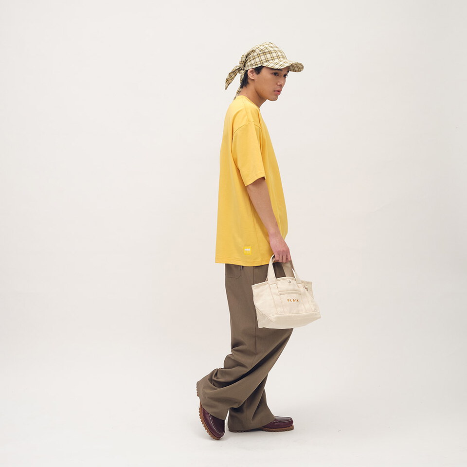 PLN2325-261 格紋頭巾帽