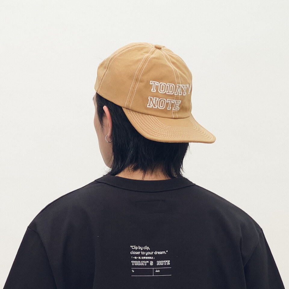 PLN2326-261 clip by clip 裝幀縫線刺繡平簷帽
