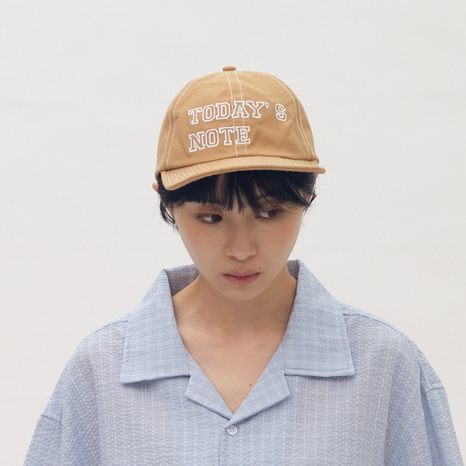 PLN2326-261 clip by clip 裝幀縫線刺繡平簷帽