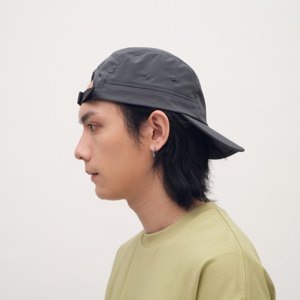 透氣拼接五分割平簷帽