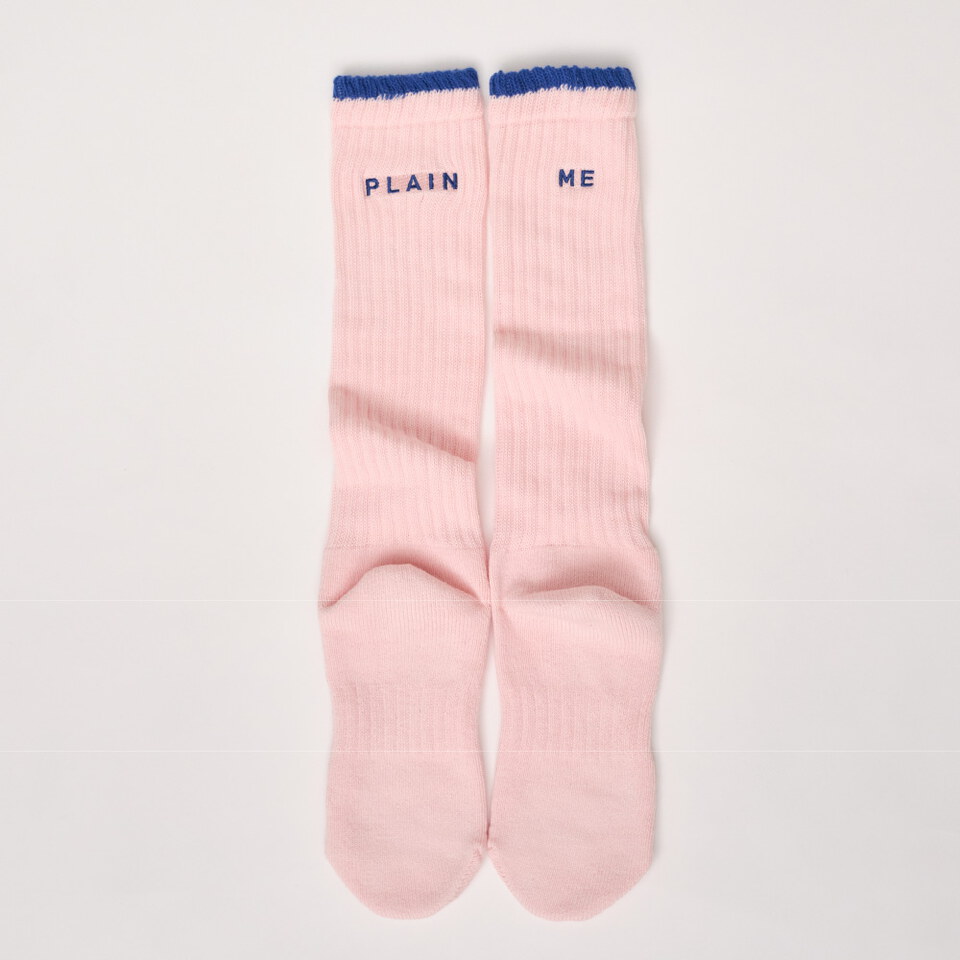 PLAIN多色logo蓬鬆堆堆襪