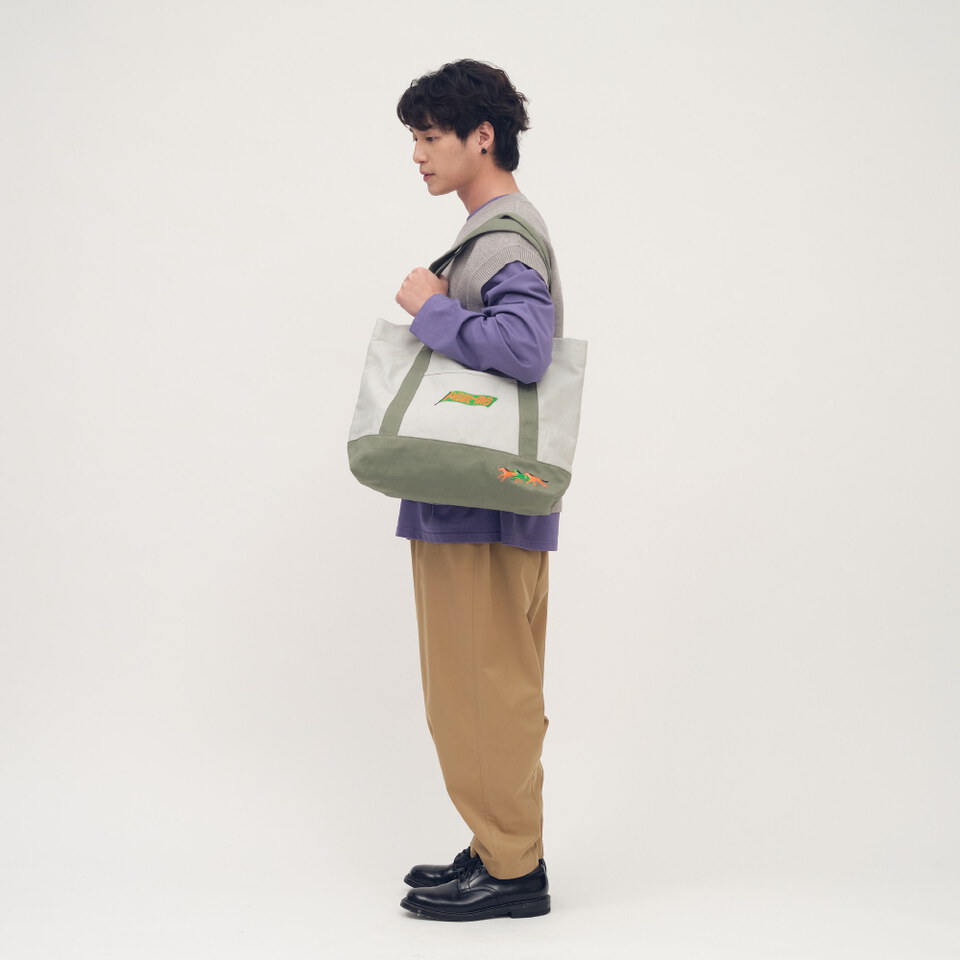 馬到成功拼色帆布包