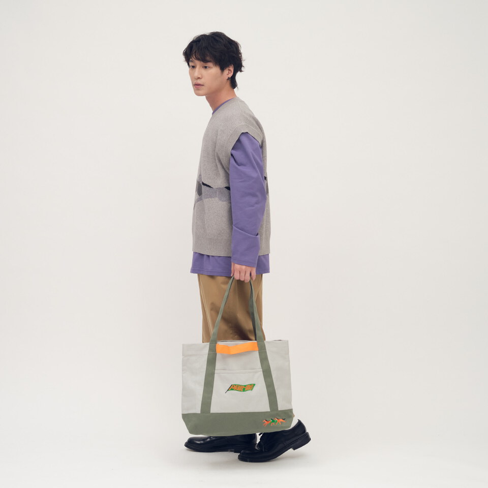 馬到成功拼色帆布包