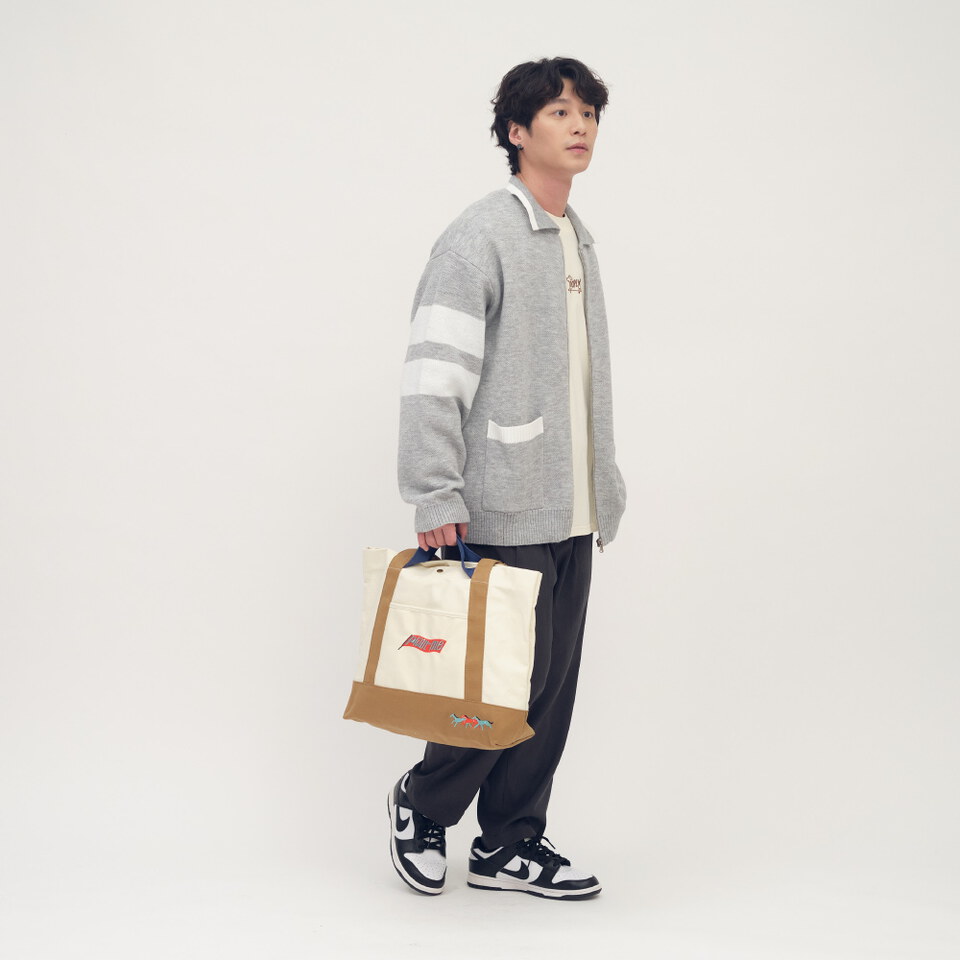 馬到成功拼色帆布包