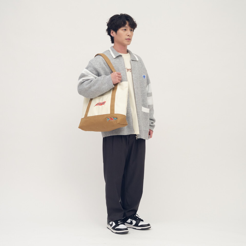 馬到成功拼色帆布包