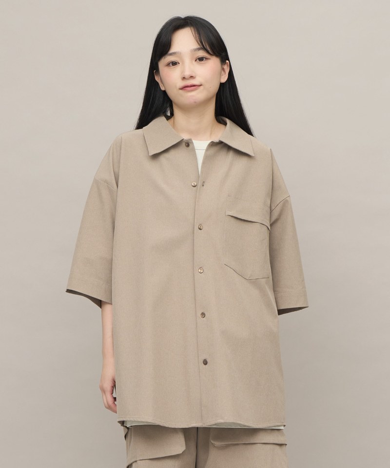 吸濕排汗六分袖寬鬆襯衫