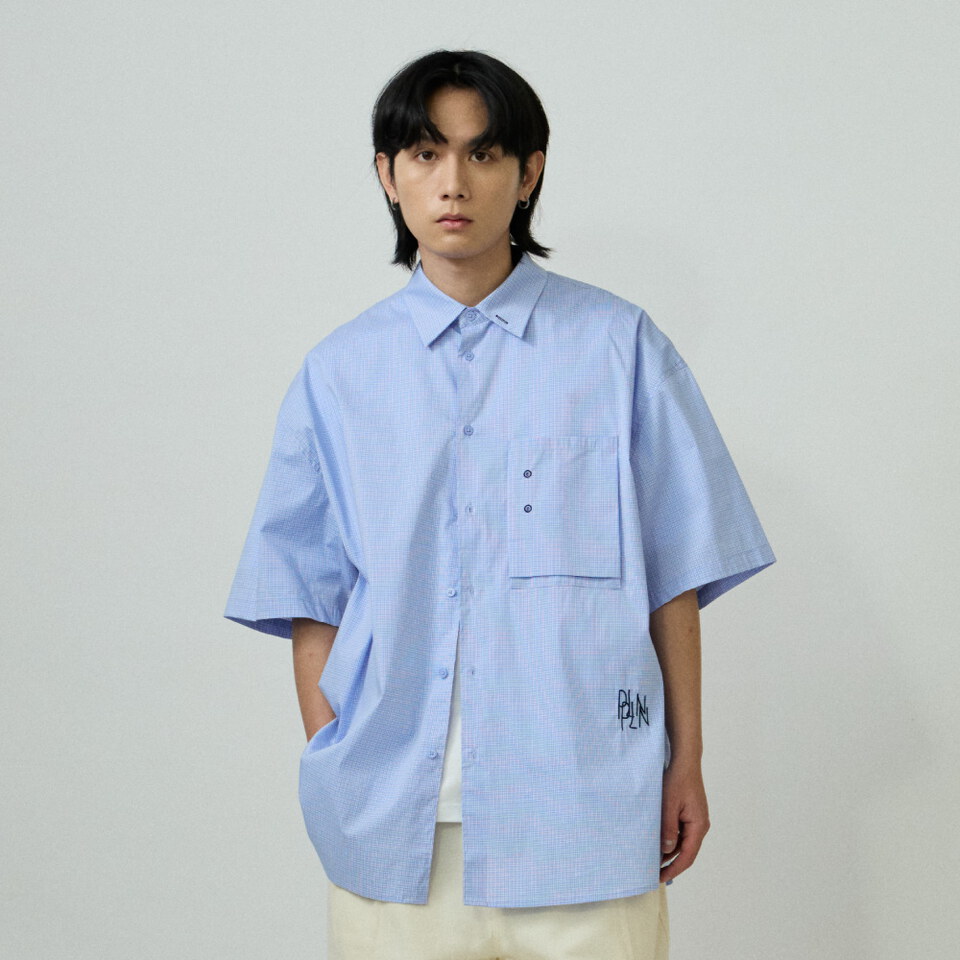 clip by clip OVERSIZE格紋短袖襯衫