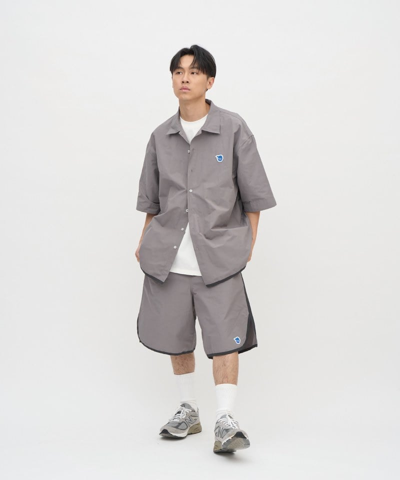 PLN3363-251 小P社長寬身滾邊短袖襯衫