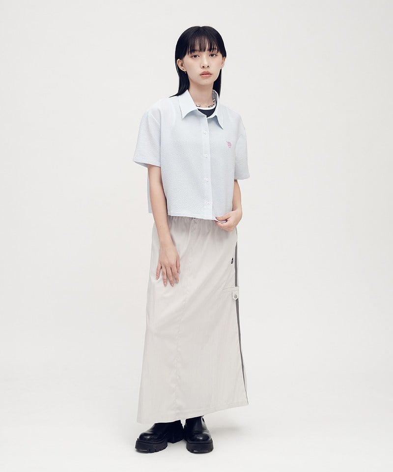 PLN3373-252 小P社長泡泡紗短袖襯衫