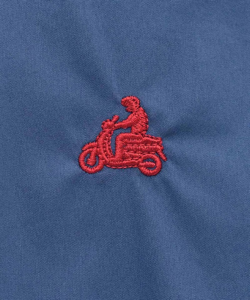 機車刺繡長袖襯衫