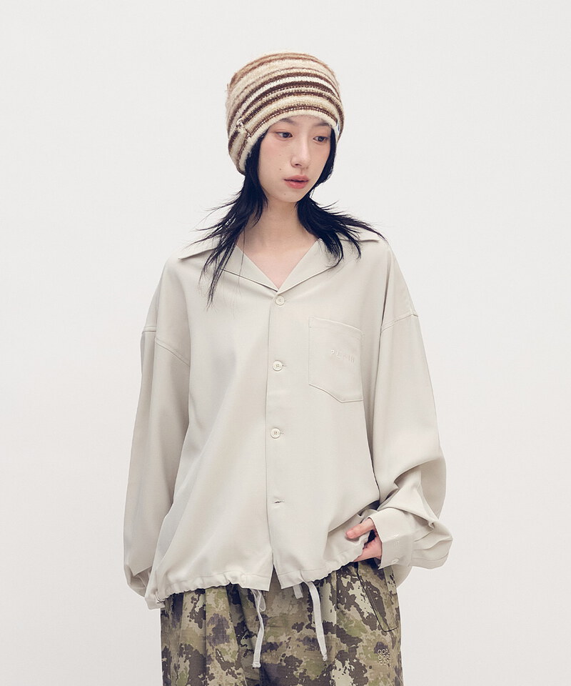 PLAIN西料開領口袋襯衫
