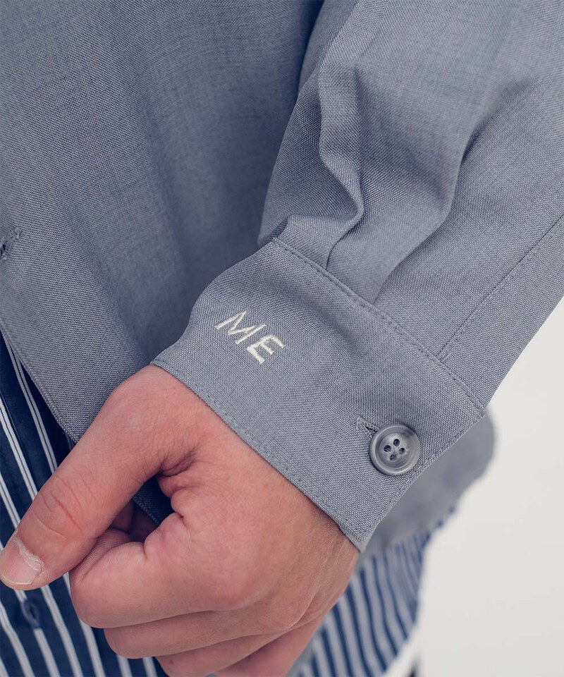 PLAIN西料開領口袋襯衫