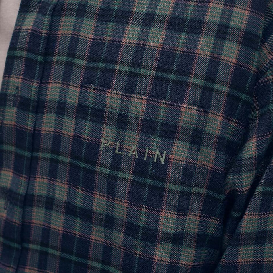 PLN3378-252 PLAIN格紋口袋襯衫