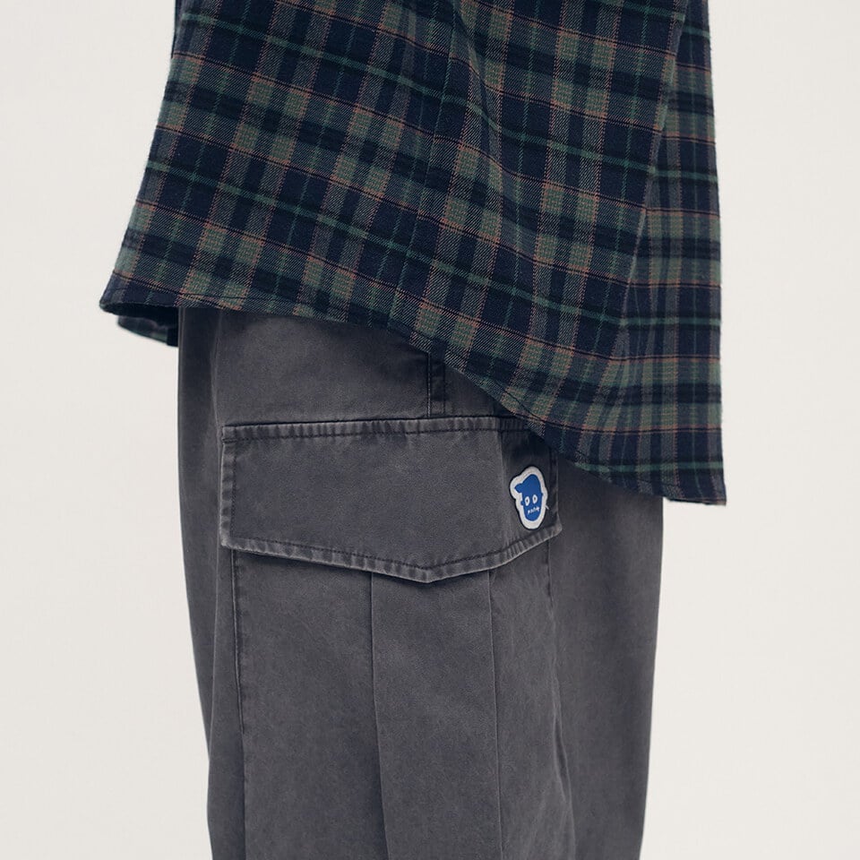 PLN3378-252 PLAIN格紋口袋襯衫