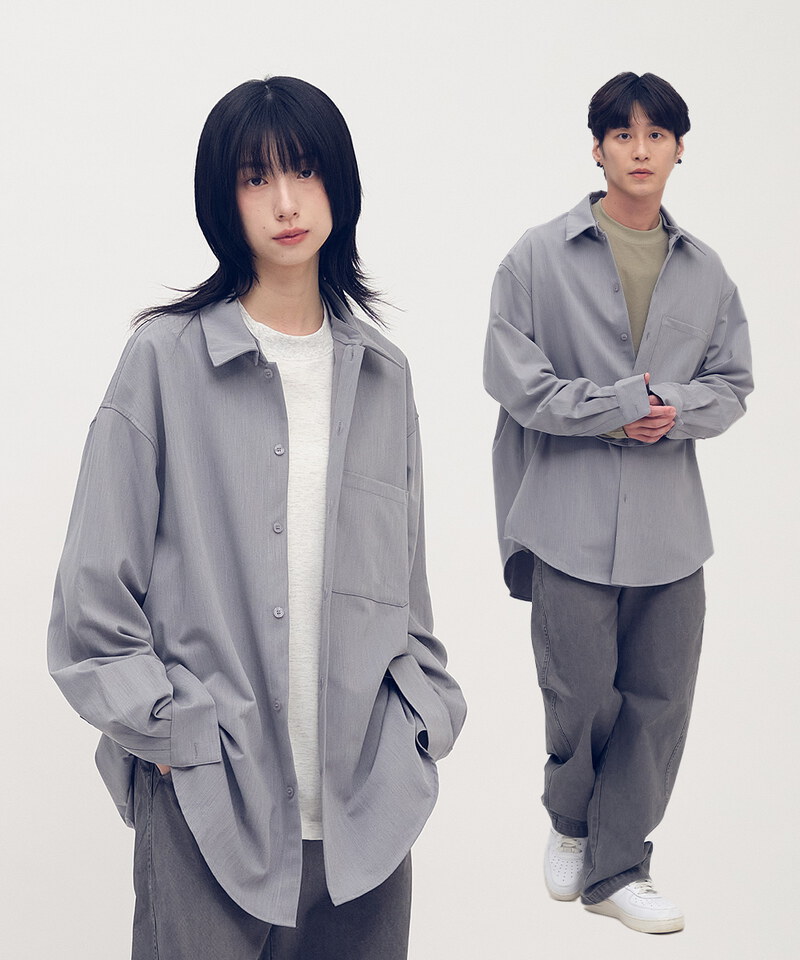 Timelly 多穿法垂墜感抗皺襯衫