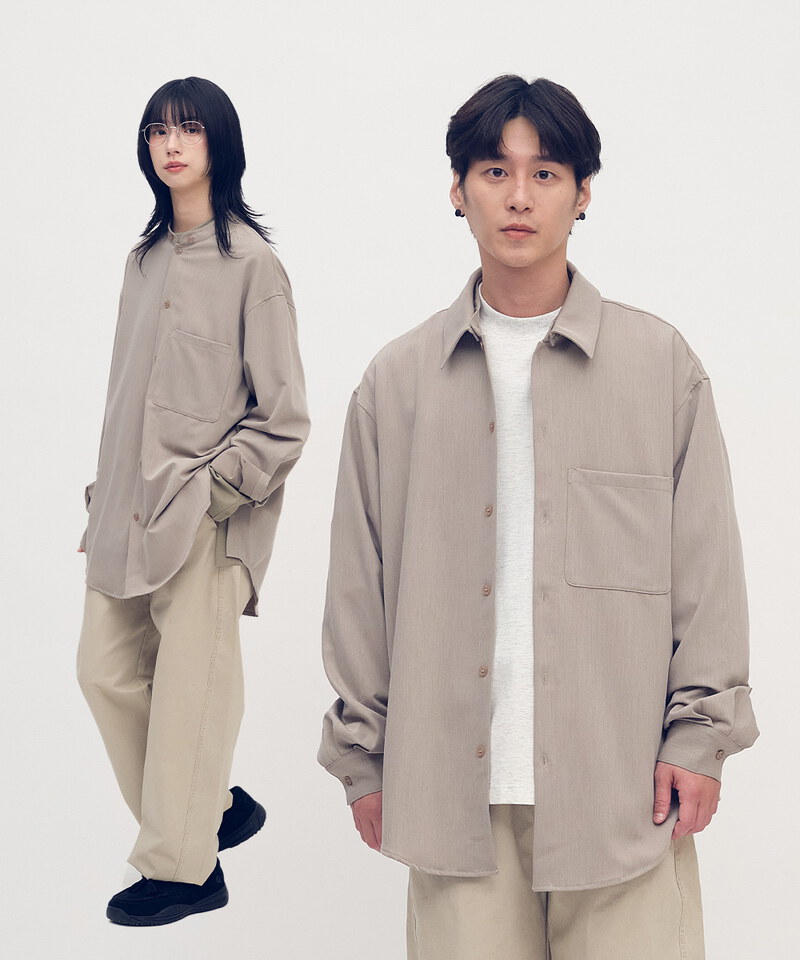 Timelly 多穿法垂墜感抗皺襯衫