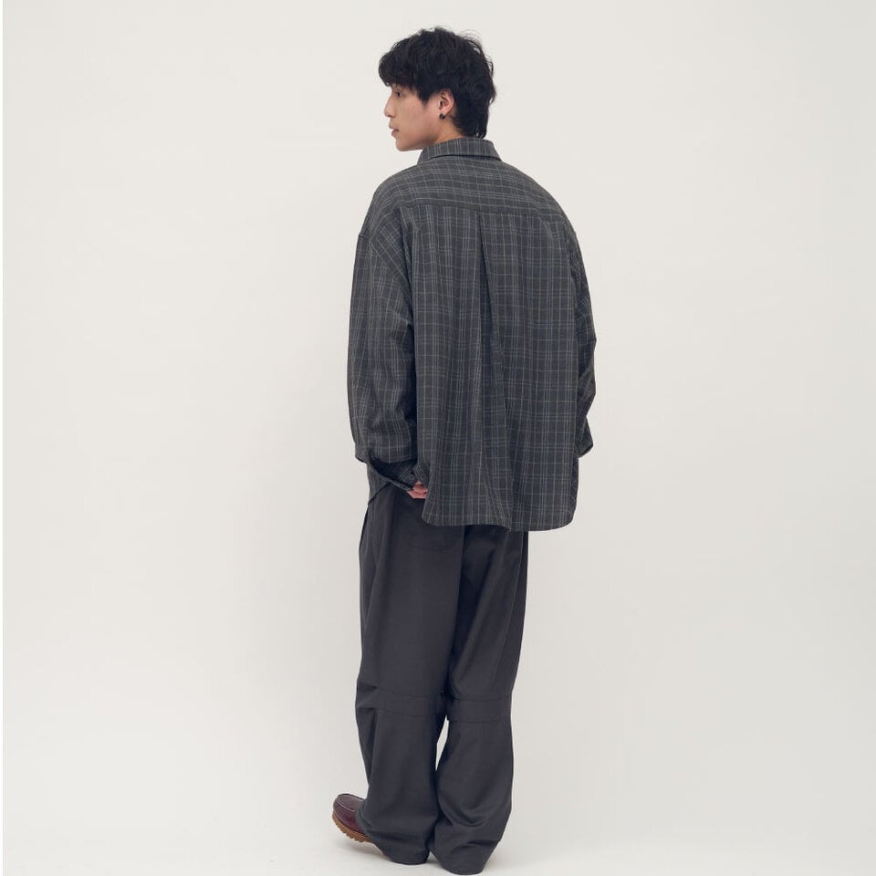 PLN3383-261 clip by clip 西料OVERSIZE口袋襯衫