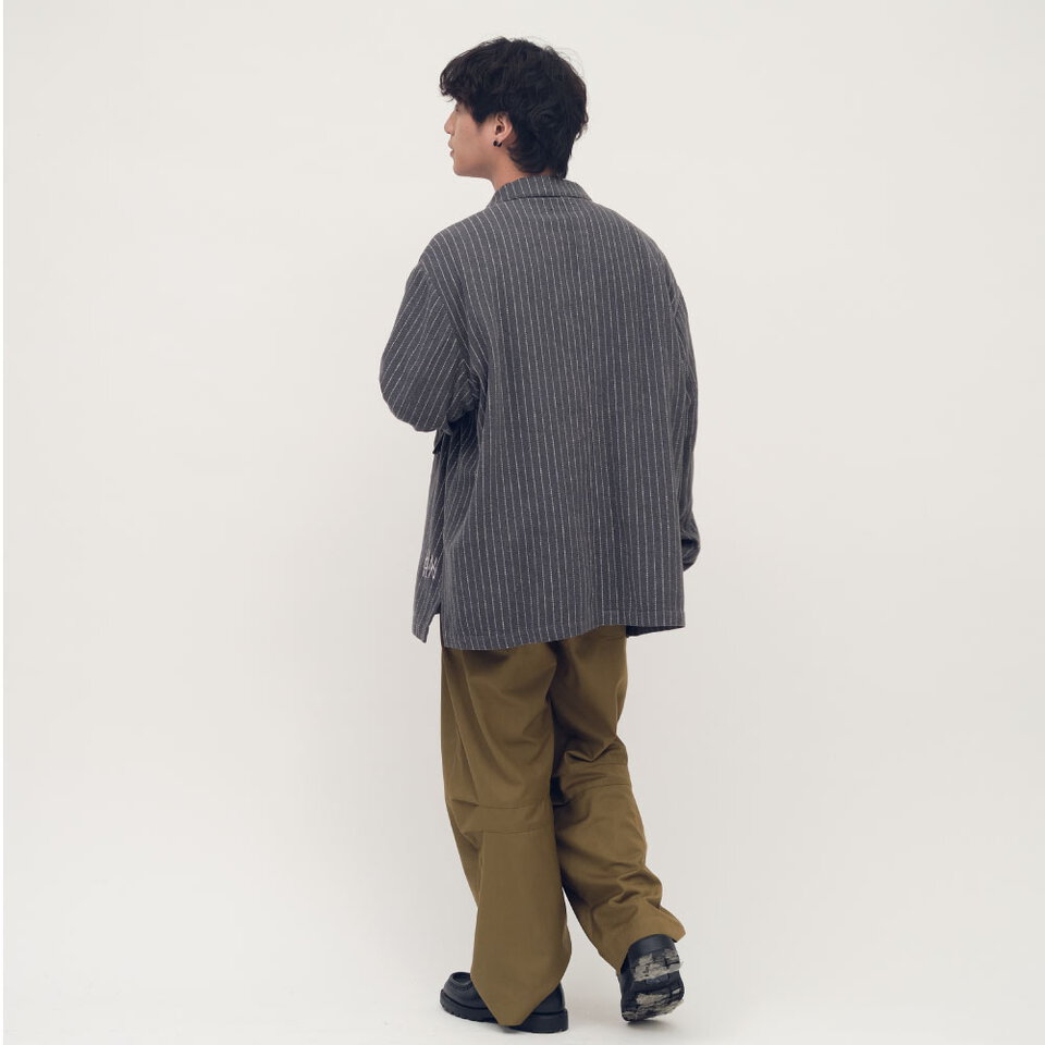 clip by clip 條紋記事CPO襯衫