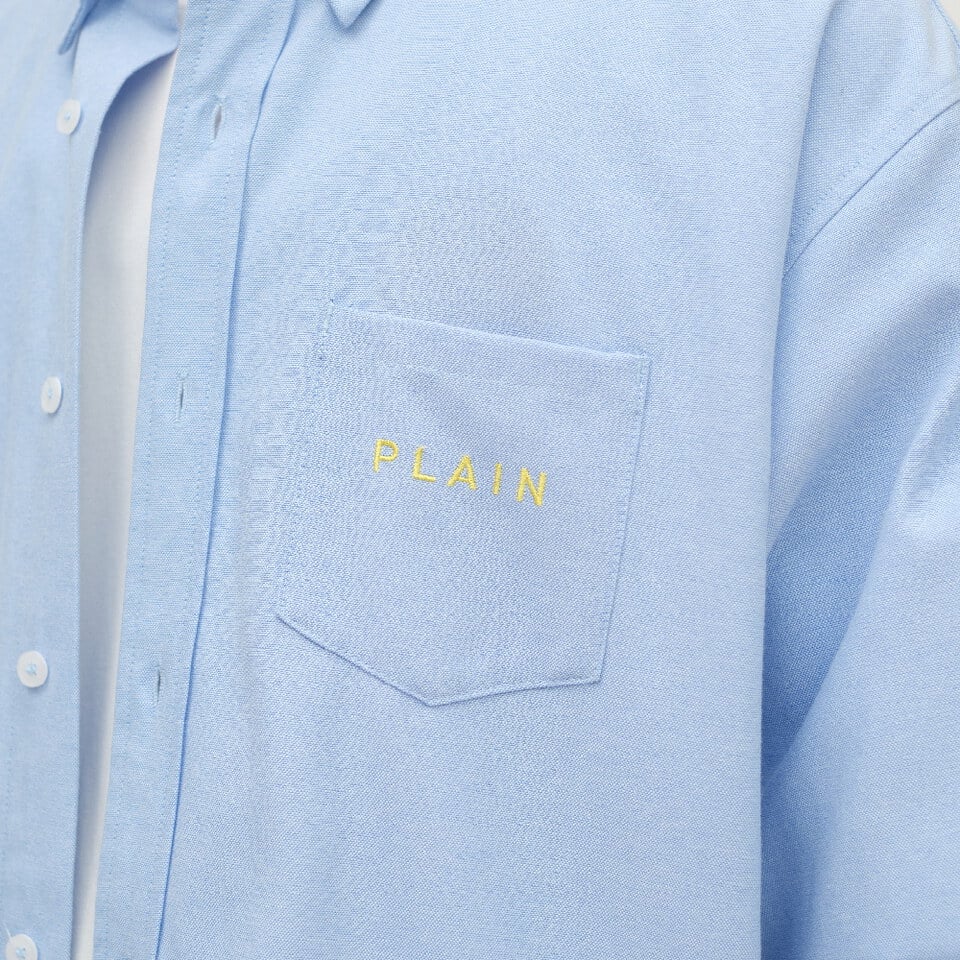 PLAIN刺繡經典素面牛津襯衫