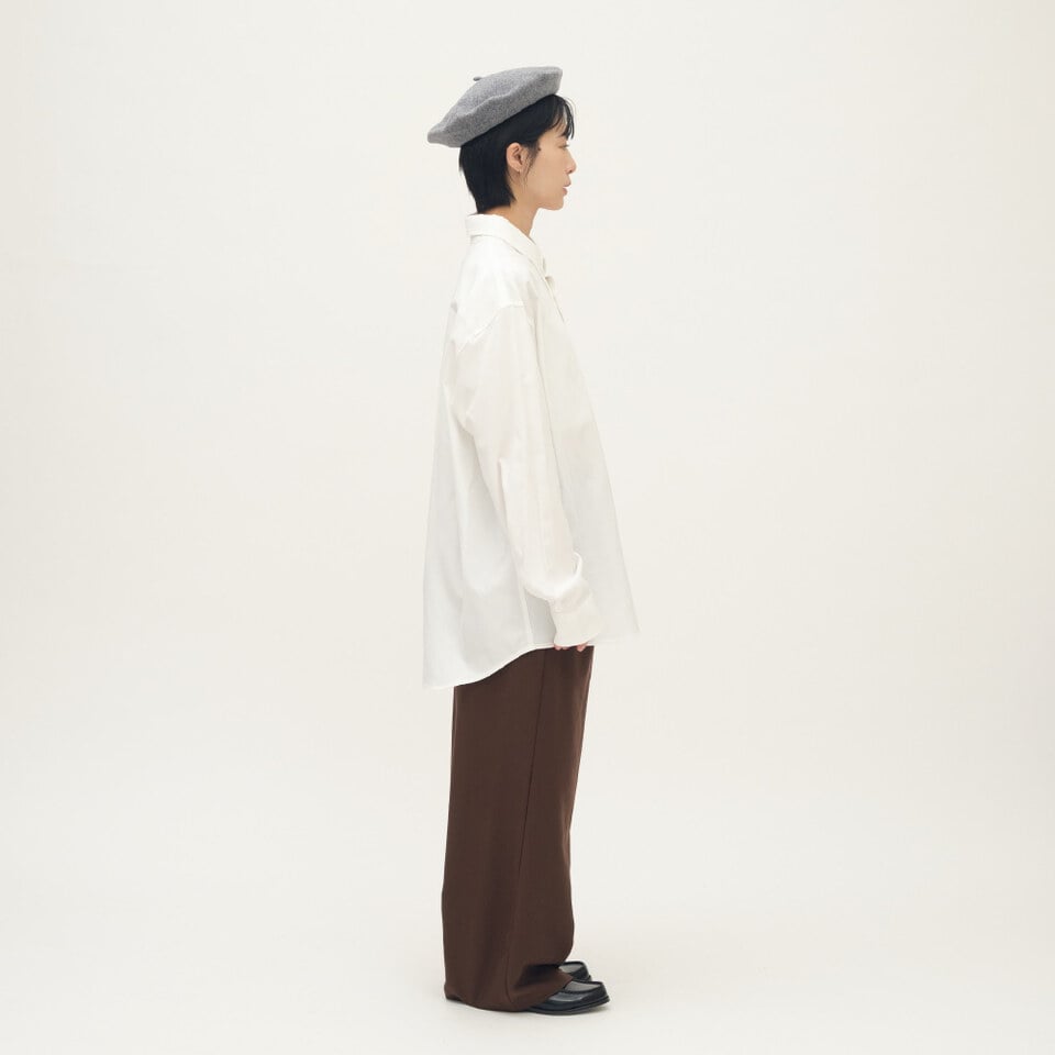 PLAIN刺繡經典素面牛津襯衫